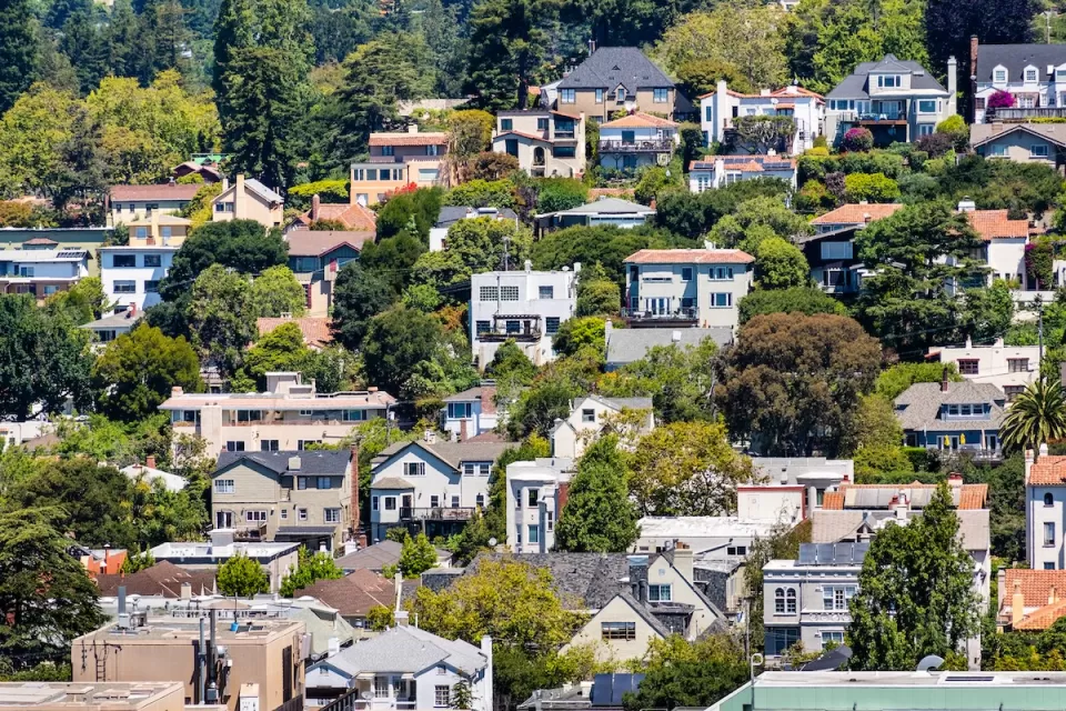 Hillside homes in Berkeley, California.